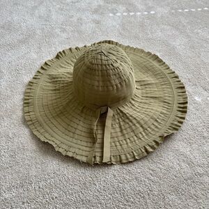 Ladies Scala Pronto Wide Brim Sun Hat - Sage Green Packable!